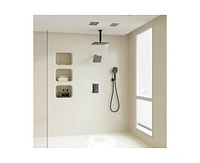 Casainc Rainfall Symphony 3-Function Dual Shower Head Thermostatic Shower System with 3 Sprays Handheld