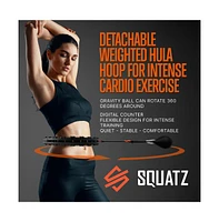 Squatz Detachable Digital Hula-Hoop and Elastic Resistance Ring Set for Home Workouts