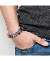 Lucky Brand Sodalite, Picture Jasper, Tiger's Eye Stretch Bead & Magnetic Cord Bracelet Set - 2 Piece