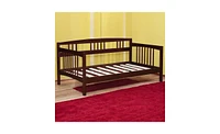 Slickblue Sturdy Solid Wood Day Bed Frame for Bedroom or Guest Room