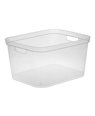 Sterilite 8.25x12.25x15 In Storage Bin w/ Carry Through Handles, Clear (6 Pack)