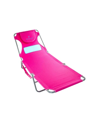 Ostrich Ladies Comfort Lounger, Portable Beach Camping Pool Tanning Chair, Pink