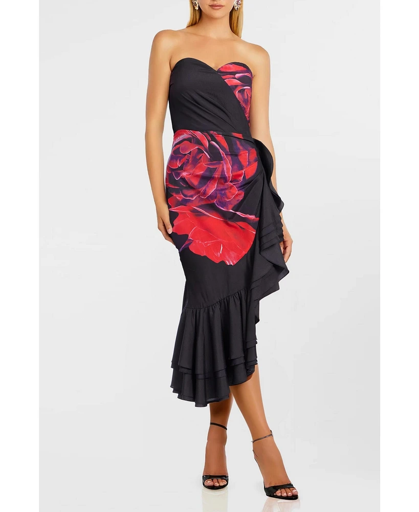 ONE33 Social Women's The Penelope | Strapless Rose Cocktail Dress