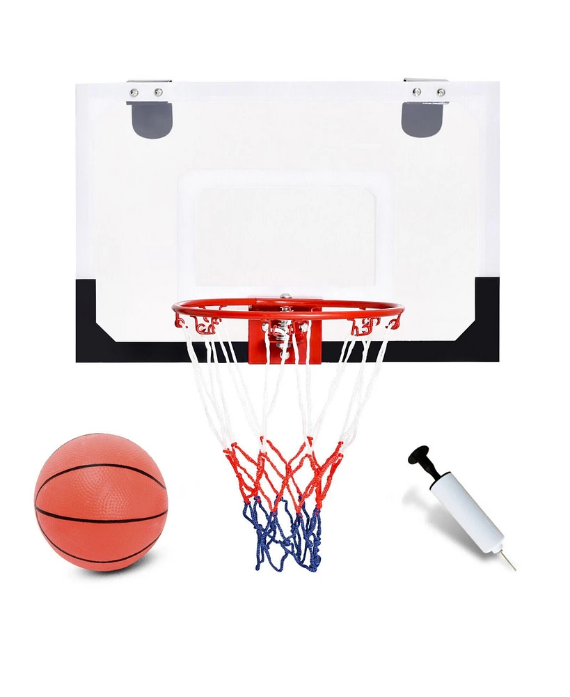 Kuyotq Over-The-Door Mini Basketball Hoop Includes Basketball & Hand Pump