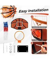 Kuyotq Indoor Outdoor Basketball Games with Large Shatter-proof Backboard