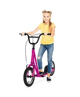 Kuyotq Height Adjustable Kid Kick Scooter with 12 Inch Air Filled Wheel