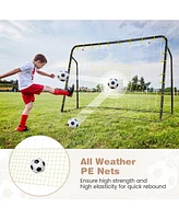 Kuyotq 2-in-1 Kids Soccer Rebounder and Soccer Goal with Adjustable Height