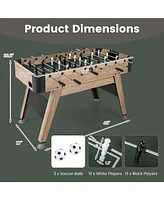 Kuyotq 54 Inch Foosball Table Arcade Soccer Game Table with 2 Balls and 26 Players