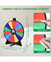 WinSpin 20" Prize Wheel 14 Slots Dry Erase Spinning Wheel for Pub Party Eagle