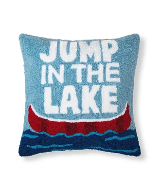 C&F Home 18" x 18" Jump In The Lake Hooked Pillow