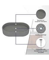 Casainc Oval Vessel Bathroom Sink