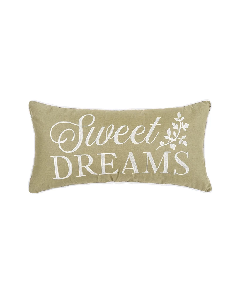 C&F Home Sweet Dreams Botanical Embroidered Throw Pillow