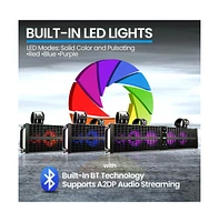 Pyle 24" Powered Atv/Utv Soundbar System with Bluetooth & Led Lights