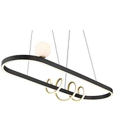 Possini Euro Design Allen 39 1/4" Modern Pendant Ceiling Light Fixture Dining Room Over Table Kitchen Island Foyer Hanging Linear Unique Led Dimmable