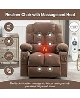 Boyel Living Massage Rocker Recliner Chair Rocking Chairs for Adults Oversized with 2 Cup Holders and Usb Charge