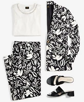 Jm Collection Printed Blazer T Shirt Printed Pull On Pants Exclusively At Macys