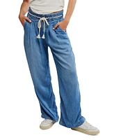 Free People Women's Dakota Cinched-Waist Jeans