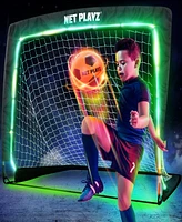 Net Playz Light Up Glow-in-the-Dark Soccer Ball and Goal Gift Set