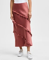 And Now This Women's Midi Ruffled Slip Skirt, Exclusively at Macy's