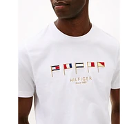 Tommy Hilfiger Men's Embroidered Nautical Flag T-Shirt