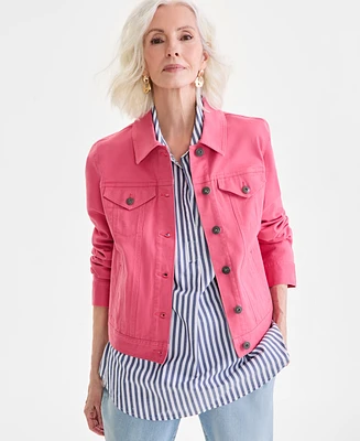 Style & Co Women's Classic Denim Jacket, Created for Macy's