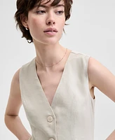 And Now This Women's Sleeveless Double-Button Vest, Exclusively at Macy's