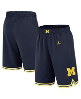 Jordan Men's Navy Michigan Wolverines Road Replica Performance Basketball Shorts