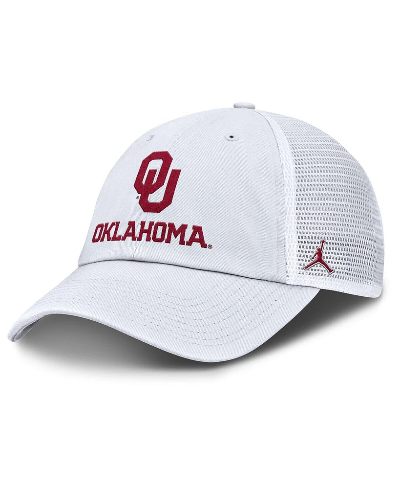 Jordan Men's White Oklahoma Sooners Club Trucker Adjustable Hat