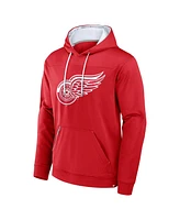 Fanatics Men's Red Detroit Wings Defender Pullover Hoodie