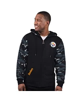 Starter Men's Black Pittsburgh Steelers Thursday Night Gridiron Full-Zip Hoodie