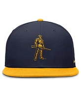 Nike Men's Navy/Gold West Virginia Mountaineers Two-Tone Primetime Performance Fitted Hat