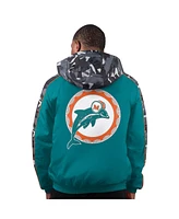 Starter Men's Aqua Miami Dolphins Thursday Night Gridiron Full-Zip Hoodie Jacket