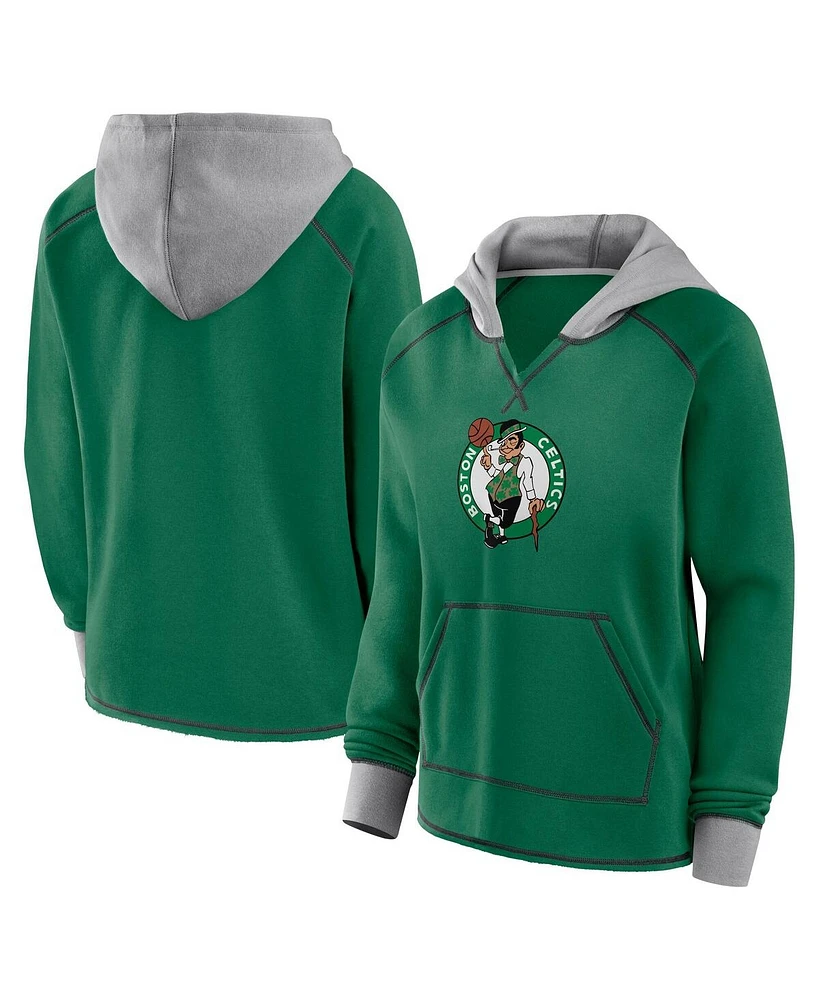 Logo Athletic Women's Kelly Green Boston Celtics Boom Pullover Hoodie