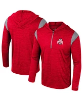 Colosseum Men's Scarlet Ohio State Buckeyes Dozer Half-Zip Windshirt