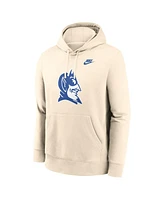 Nike Men's Cream Duke Blue Devils Vault Logo Pullover Hoodie