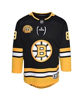 Outerstuff Big Boys and Girls David Pastrnak Black Boston Bruins 100th Anniversary Premier Player Jersey