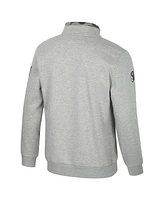 Colosseum Men's Heather Gray Notre Dame Fighting Irish Oorah Oht Military Appreciation Fleece Quarter-Zip Jacket