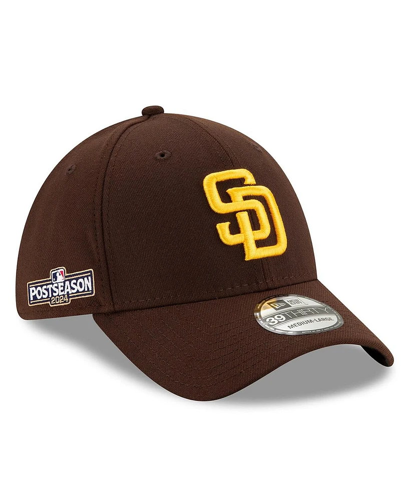 New Era Men's Brown San Diego Padres 2024 Mlb Postseason 39THIRTY Flex Hat