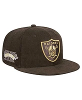 New Era Men's Brown Las Vegas Raiders Choco Cord 59FIFTY Fitted Hat