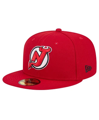 New Era Men's Red Jersey Devils Core 59FIFTY Fitted Hat