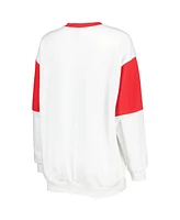 Gameday Couture Women's White/Scarlet Nebraska Huskers It's A Vibe Dolman Pullover Sweatshirt