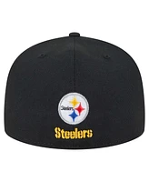 New Era Men's Black Pittsburgh Steelers Ransom 59FIFTY Fitted Hat