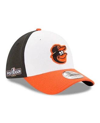 New Era Men's White/Orange Baltimore Orioles 2024 Mlb Postseason 39THIRTY Flex Hat