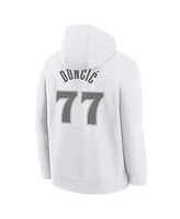 Nike Big Boys and Girls Luka Doncic White Dallas Mavericks 2024/25 City Edition Name Number Pullover Hoodie