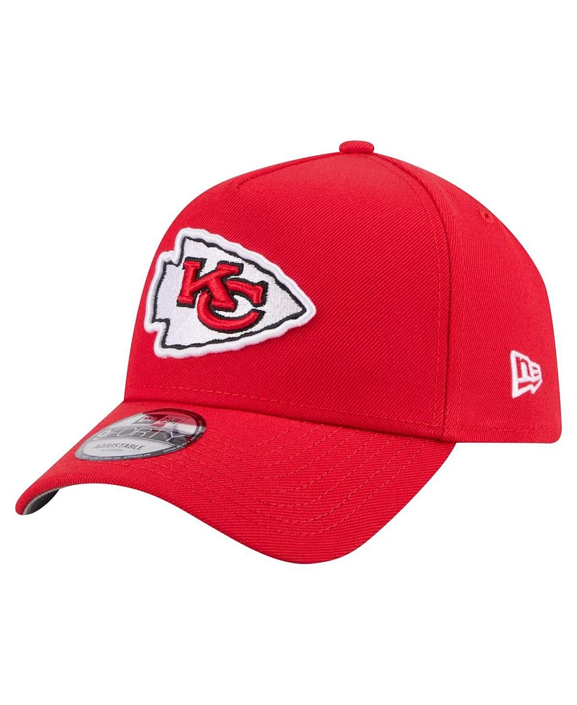 New Era Men's Red Kansas City Chiefs A-Frame 9FORTY Adjustable Hat