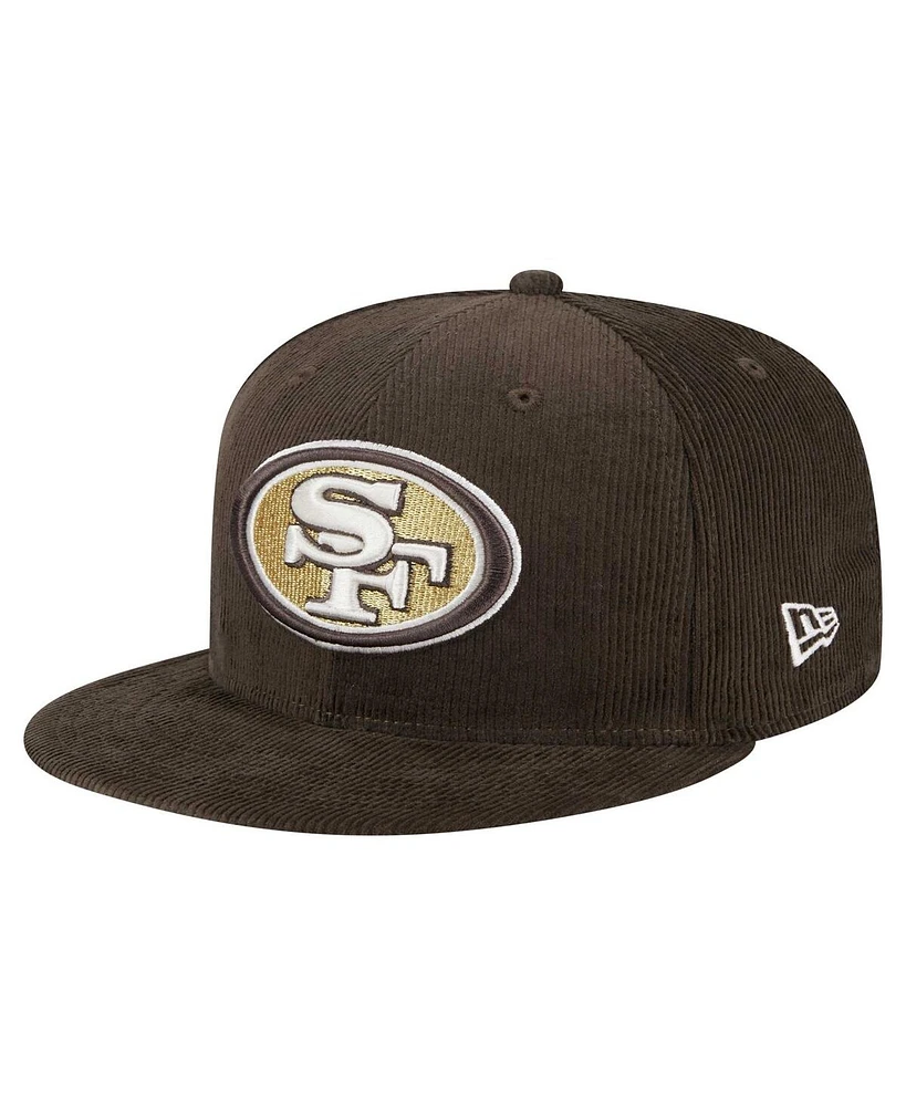 New Era Men's Brown San Francisco 49ers Choco Cord 59FIFTY Fitted Hat