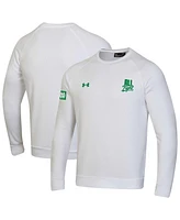 Under Armour Men's White Notre Dame Fighting Irish 2024 Wear Green All Fight Rival Fleece Pullover Sweatshirt