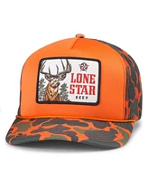 American Needle Men's Orange/Camo Lone Star Mallard Foamy Snapback Hat