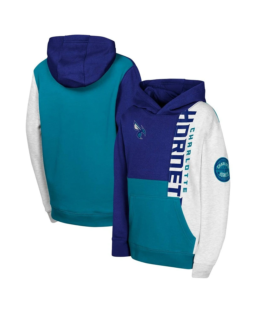 Outerstuff Big Boys and Girls Purple Charlotte Hornets Splash Pullover Hoodie