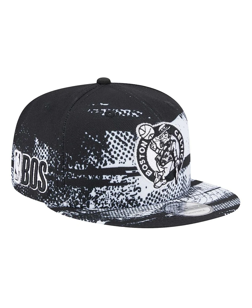 New Era Black/White Boston Celtics Tip-Off 9FIFTY Snapback Hat